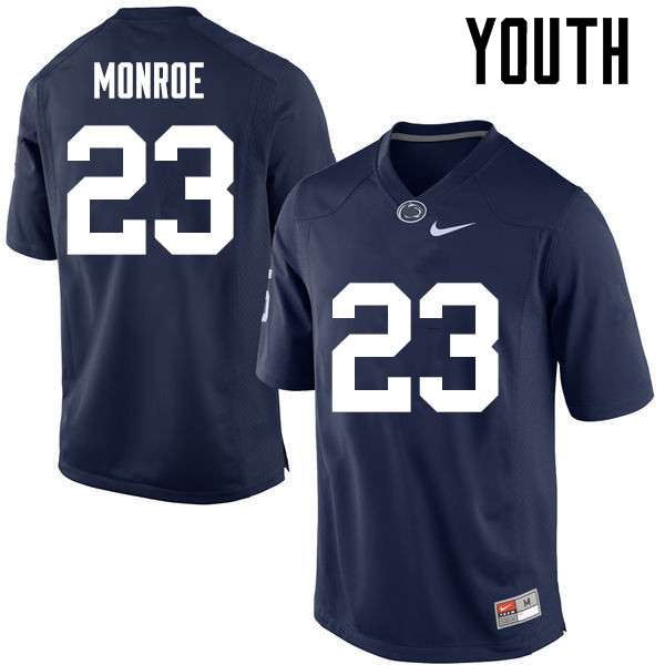 Youth Penn State Nittany Lions #23 Ayron Monroe College Football Jerseys-Navy